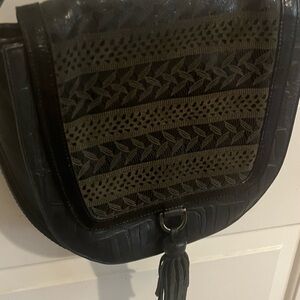 Mimco Black and Brown Crossbody Bag